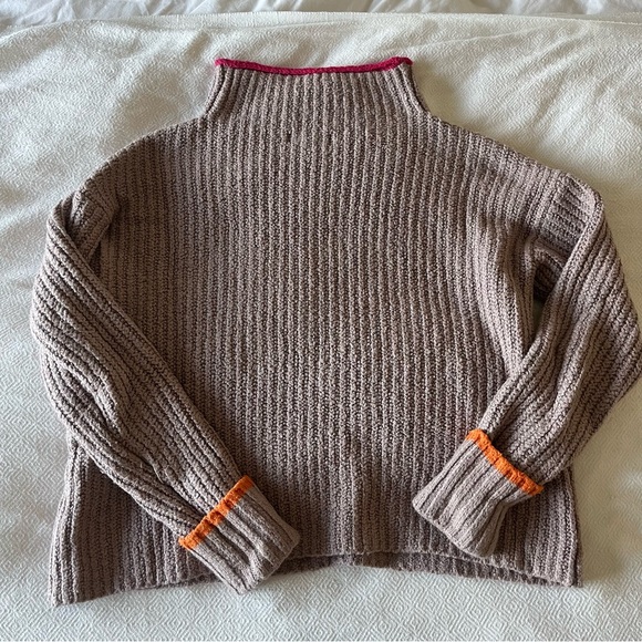 Anthropologie Maeve Taupe Tan Brown Turtleneck Mock Sweater Small - Picture 5 of 6